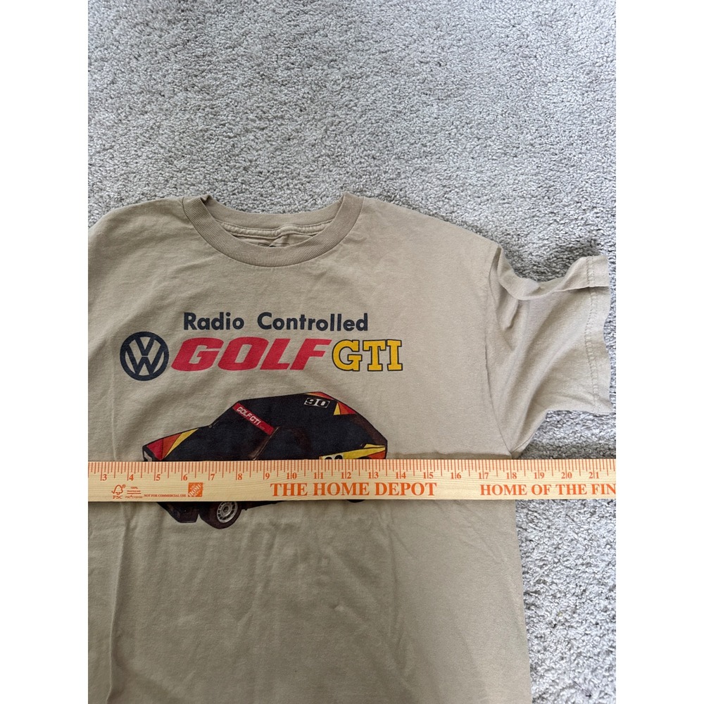 Volkswagen Radio Controlled Golf GTI Graphic T-Shirt Tan Mens Medium VW RC Car - Picture 4 of 5
